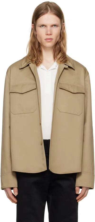 Courrèges Beige Utility Overshirt In 1005