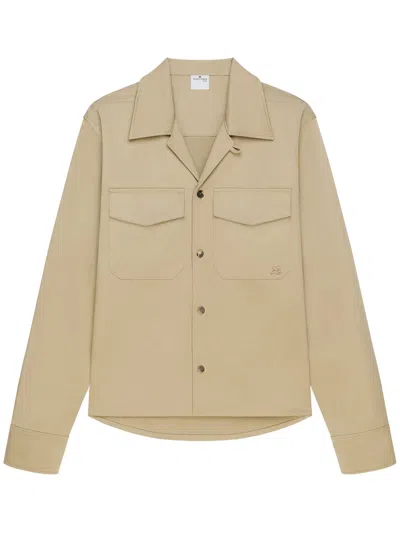 Courrèges Courreges Beige Utility Shirt With Pockets