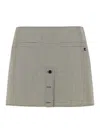 Courrèges Courreges Beige Wool Blend Miniskirt Women In Gray