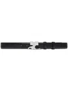 Courrèges Glossy Burgundy Patent Leather Belt In Black