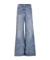 Courrèges Belt Loop Denim Trousers In Blue