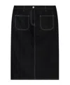 Courrèges Belt-loop Skirt In Black