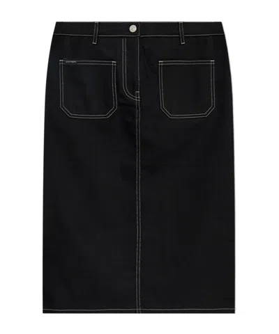 Courrèges Belt-loop Skirt In Black