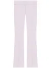Courrèges Belted Bootcut Trousers In White