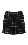 Courrèges Belted Checked Mini Skirt In Black