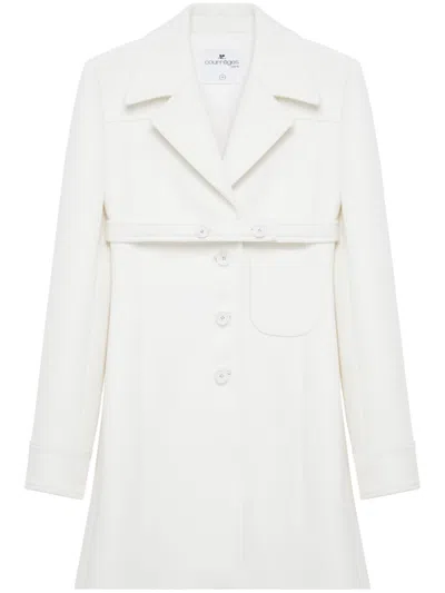 Courrèges Belted Coat In Nude