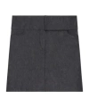 Courrèges Belted Denim Mini Skirt In Dark Gray