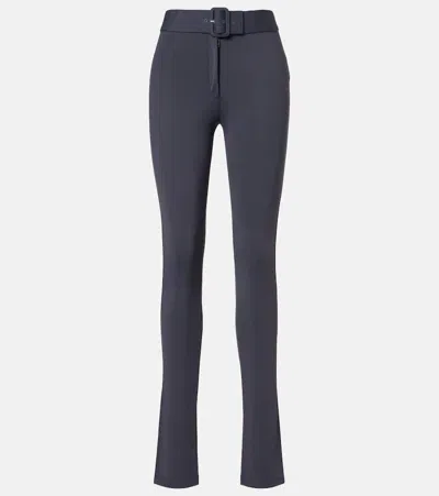Courrèges Belted Jersey Pants In Gray