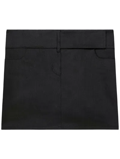 Courrèges Belted Mini Skirt In Black