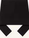 Courrèges Reversed Belt Satin Mini Skirt In Black