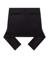 Courrèges Reversed Belt Satin Mini Skirt In Black