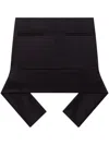 Courrèges Reversed Belt Satin Mini Skirt In Black