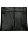 Courrèges Black Mini Skirt With Concealed Fastening And Pockets In Black