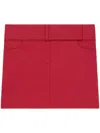 Courrèges Belted Mini Skirt Pockets In Red