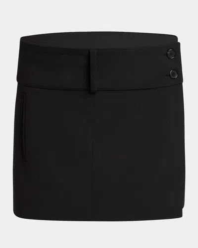 Courrèges Belted Mini Wrap Skirt In Black