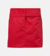 Courrèges Belted Miniskirt In Ruby