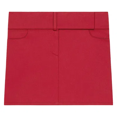 Pre-owned Courrèges Belted Miniskirt 'ruby' | Red | Women's Size 38