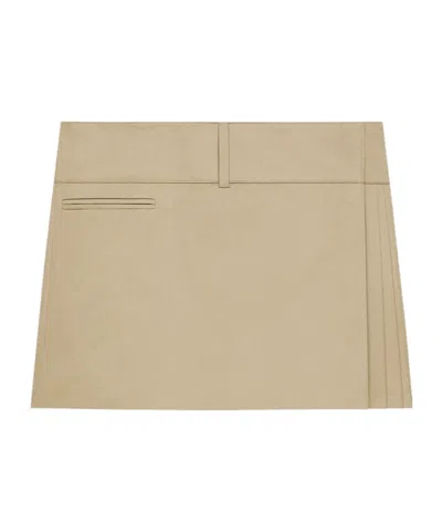 COURRÈGES BELTED PLEATED MINI SKIRT
