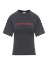 Courrèges Courreges Women Courreges Belted Printed Stone T-shirt In Grey