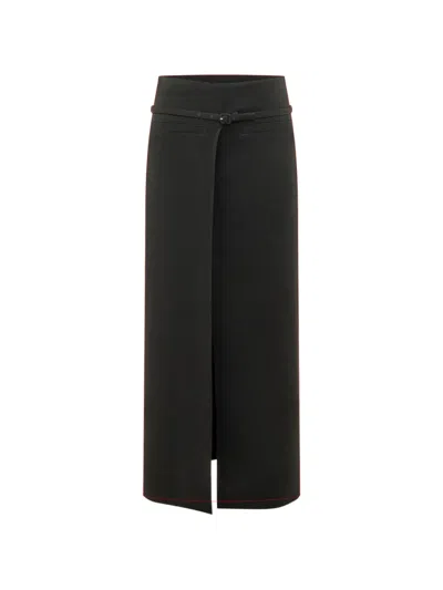 Courrèges Belted Skirt In Black