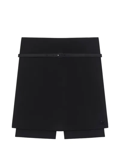 Courrèges Belted Skorts In Black