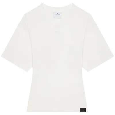 Courrèges Belted T-shirt In White