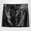 Courrèges Black Belted Vinyl Mini Skirt