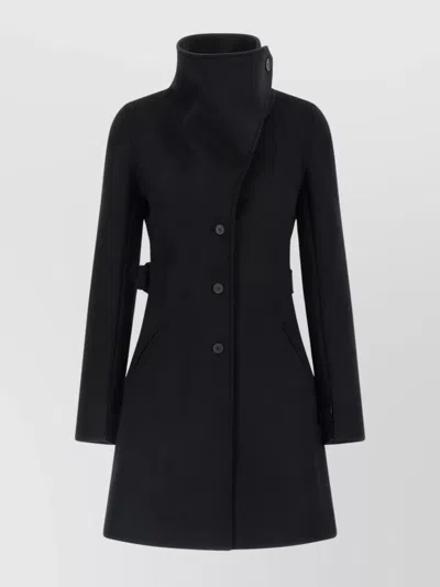 COURRÈGES BELTED WAIST HIGH COLLAR COAT