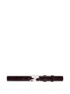 Courrèges Burgundy Belt In Naplack Calfskin