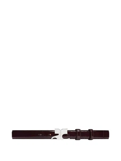 COURRÈGES COURRÈGES BURGUNDY BELT IN NAPLACK CALFSKIN