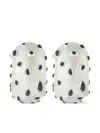 Courrèges Infinity Flecked Earrings In Argento E Nero