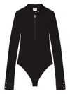 Courrèges Zip-up Long-sleeve Bodysuit In Blue