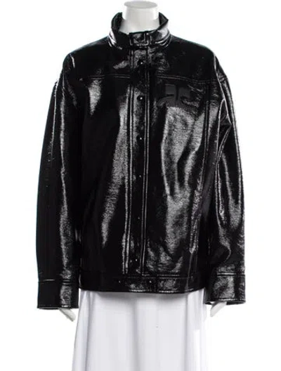 Pre-owned Courrèges Biker Jacket In Black
