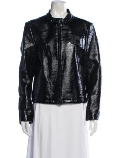 Pre-owned Courrèges Biker Jacket In Black