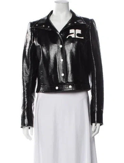 Pre-owned Courrèges Biker Jacket In Black