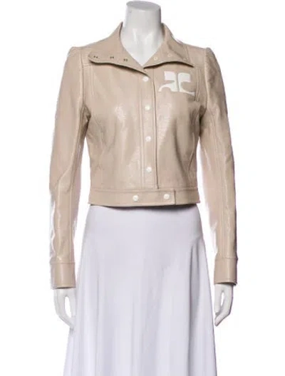 Pre-owned Courrèges Biker Jacket In Neutral