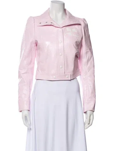 Pre-owned Courrèges Biker Jacket In Pink