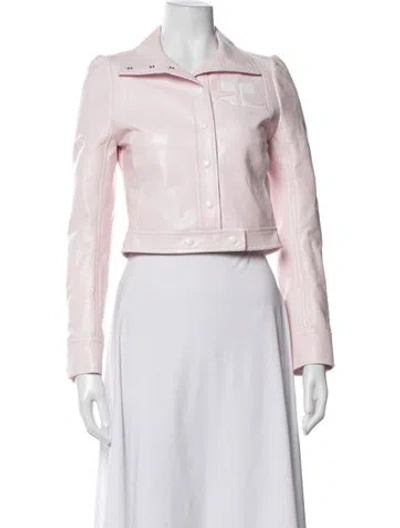 Pre-owned Courrèges Biker Jacket In Pink