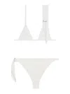 Courrèges White Scarf Bikini Set In White