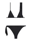 Courrèges Scarf Bikini With Adjustable Straps In Black