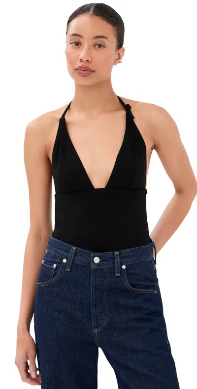 Courrèges Bikini Jersey Top Black