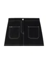 Courrèges 2-pocket Topstitched Denim Mini Skirt In Black