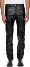 Courrèges Black 5-pocket Vinyl Reedition Trousers In Black