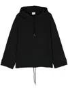 Courrèges Drawstring Hoodie In Black