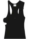 Courrèges Black 90s Ribbed Tank Top