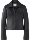 Courrèges Lambskin Blazer Zip Pockets In Black