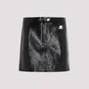 Courrèges Reedition Vinyl Mini Skirt In Black