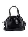 Courrèges Courregès Ac Stud Naplack Leather Mini Bowling Bag In Black