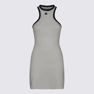 COURRÈGES COURRÈGES BLACK AND WHITE COTTON DRESS