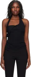 Courrèges Tank Top With Asymmetrical Buckle In 9999 Black